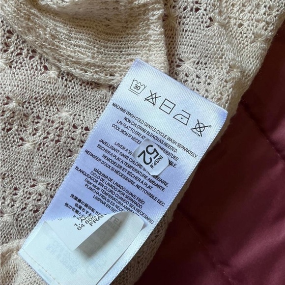 VOLCOM Women’s Lightweight Knit Open Long Sleeve Cardigan Beige / Cream size SP - Picture 3 of 5